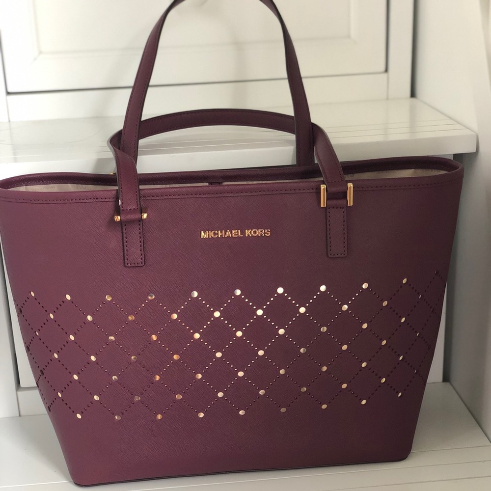 Michael Kors leather tote and card holder